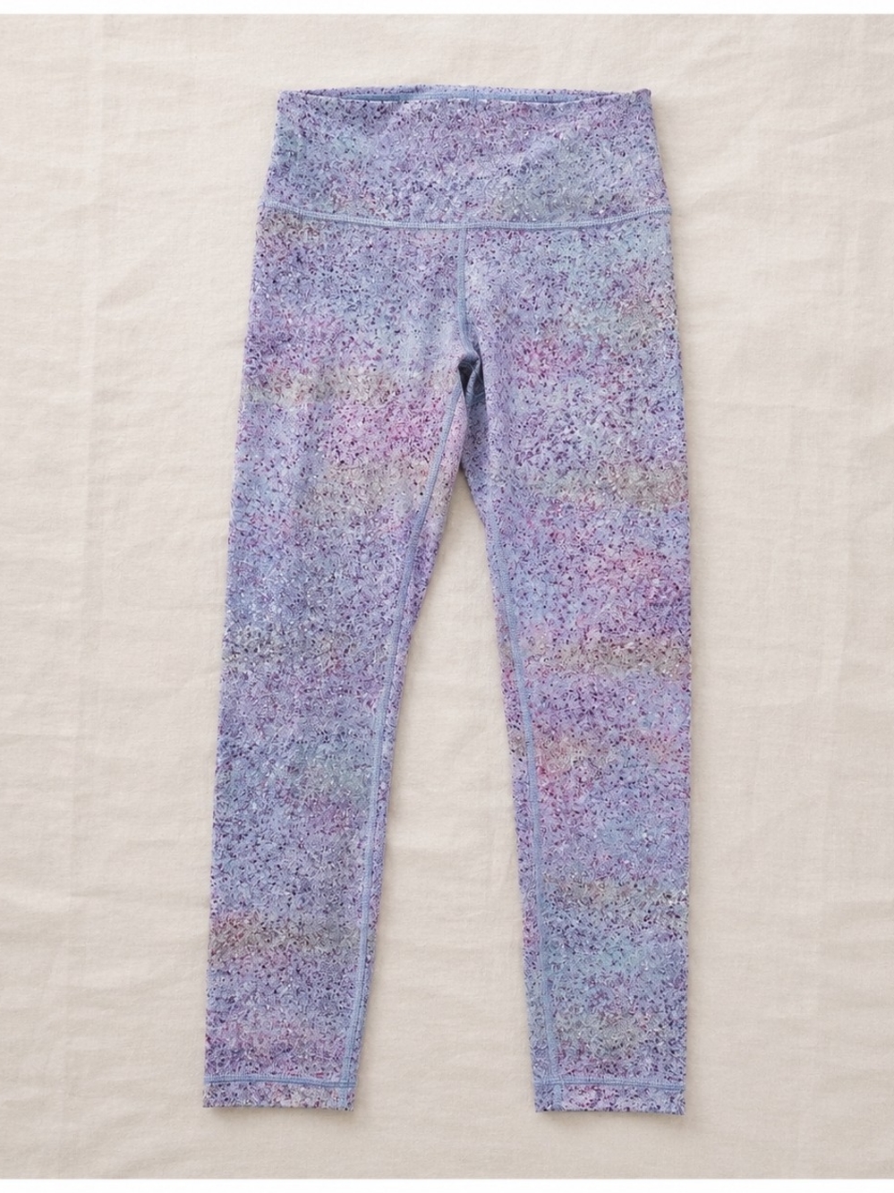 lululemon High Rise Pastel Speckled Leggings Size 8 28” Inseam